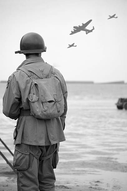 Soldier looking at world war 2 planes // Healthier Veterans Today