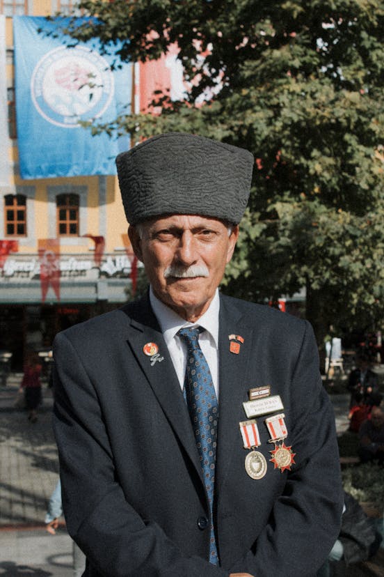 Elderly, Veteran Soldier in Hat and with Medals // Healthier Veterans Today