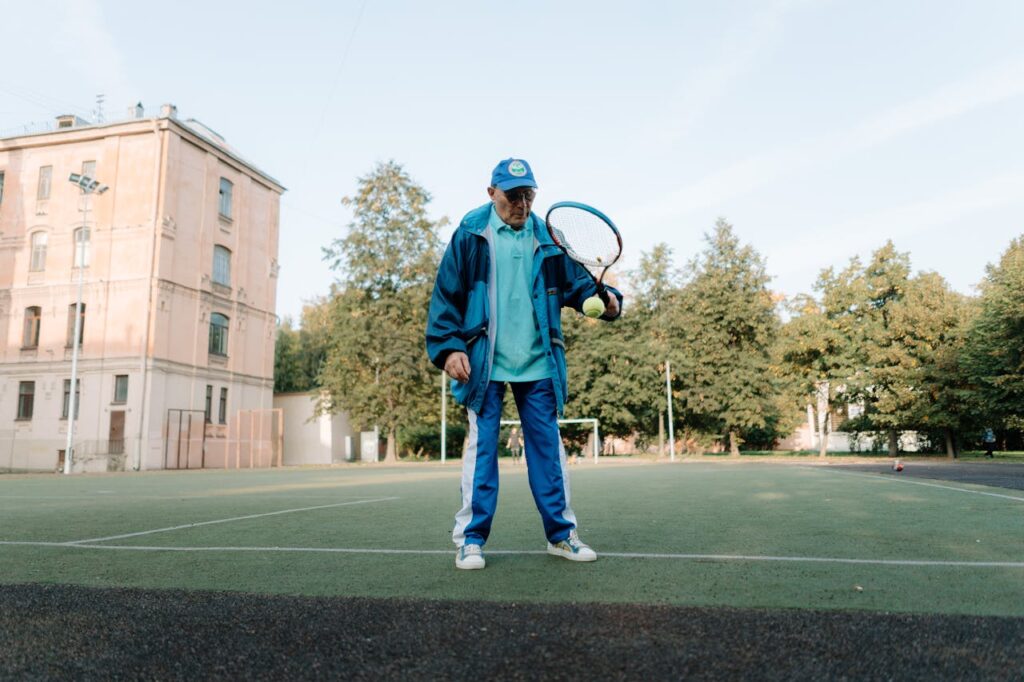 Senior Man Playing Tennis // Healthier Veterans Today