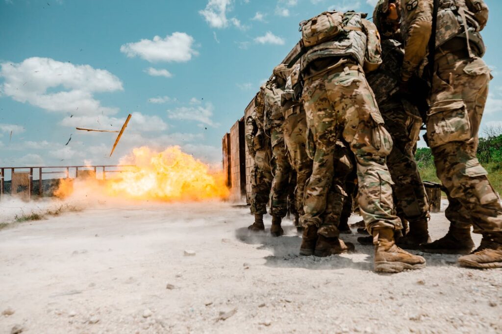 Soldiers Near an Explosion // Healthier Veterans Today