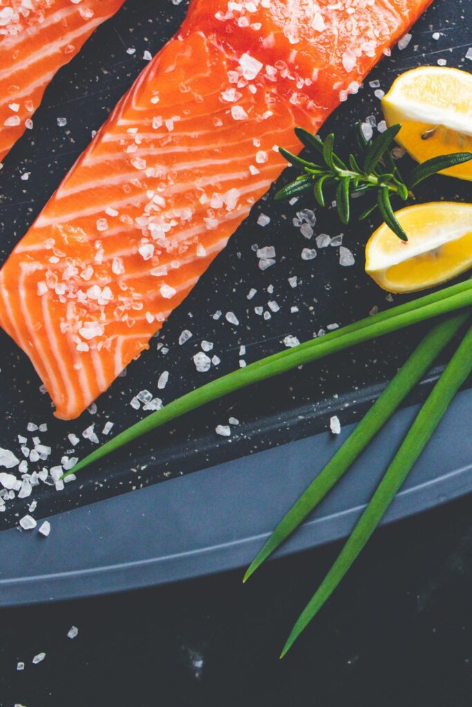 Salmon, Lemon Wedges and Herbs // Healthier Veterans Today
