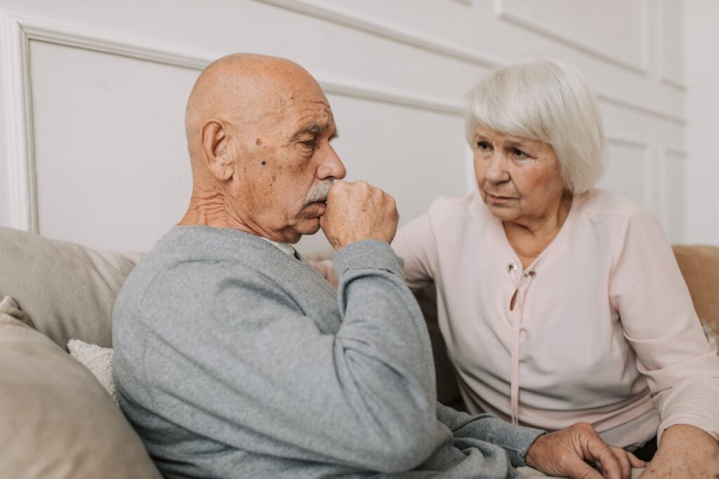 Woman Looking at Man in Gray Shirt // Healthier Veterans Today